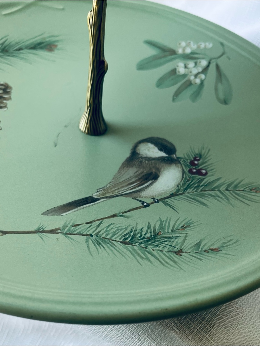 Retired Pfaltzgraff Portfolio Winterwood 2-Tiered Serving Tray
Chickadee & Pine - Picture 9 of 9